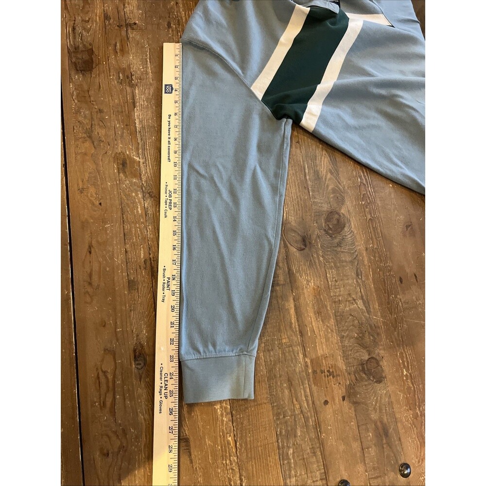 L.L. Bean Men’s Vintage Soft Rugby Stripe Shirt Size XL Blue Green Preppy EUC - Picture 7 of 9